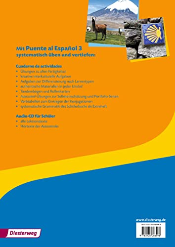 Puente al Español - Ausgabe 2012: Cuaderno de actividades 3 mit Audio-CD für Schüler (Puente al Español: Lehrwerk für Spanisch als 3. Fremdsprache - Ausgabe 2012)