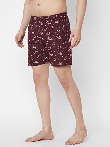 Image of Men's Cotton Printed Boxer Shorts (Men-Rocket)