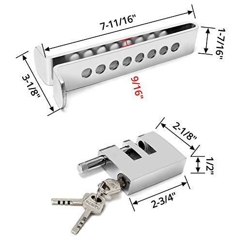 Qwork Auto Anti-Theft Brake Clutch Lock, Car Security Protection Safety Tool, Stainless Steel Car Brake Lock #TOP5