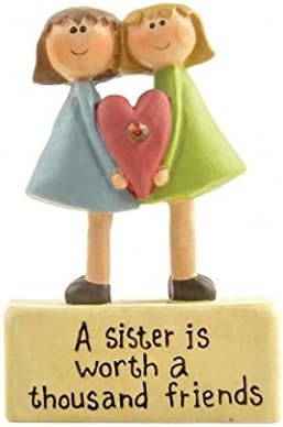 Heaven Sends Cute Keepsake Ornament - A Sister is Worth a Thousand Friends
