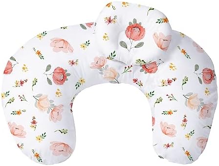 LAT Baby Breastfeeding Nursing Pillow and Positioner, Machine Washable, Breast Feeding Pillow with 100% Cotton Pillowcase Infant Support Pillow (Blue Dinosaur)