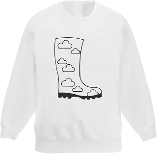 Azeeda 'Wellington Boot' Kid's Sweatshirt/Jumper (7-8 Years) (KW00003783)