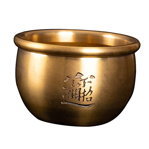 Amosfun Elegant Brass Incense Burner Aromatherapy Stove with Wealth-inspiring Design Craft for Home Office Meditation Decor