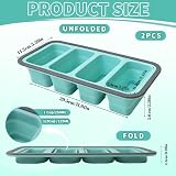 TOPBELIEF 2 silikonowe pojemniki do przechowywania zamrożonej zupy, 1 kubek/250 ml silikonowa forma do bulionu z pokrywką, do przechowywania bulionu, zupy, resztek i sosów