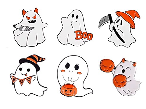 Funny Ghost Enamel Pins Set-Enamel Pins for Backpacks Cute Pins for Jackets Enamel Pin Set for Bookbags Lapel Pin