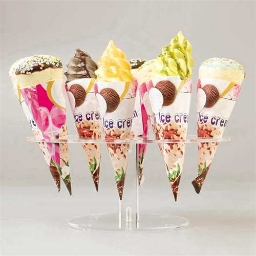 Support pour cornets de glace en acrylique transparent rigide pour rouleaux - 5