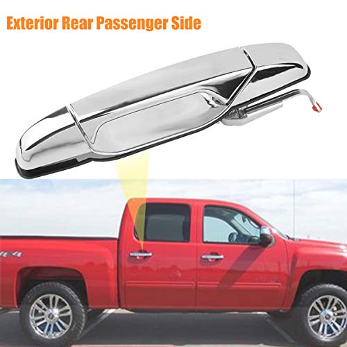 Chrome Exterior Door Handle Rear Right Passenger Side Fit For 2007 2008 2009 2010 2012 2013 Chevy Silverado 1500 2500 Avalanche Suburban Tahoe Cadillac Escalade Gmc Sierra Yukon Xl, 80547 15915660 #TOP1