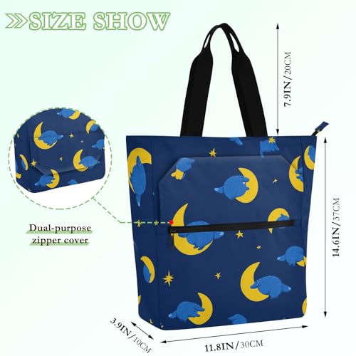 Bolsa de libros minimalista y resistente con cremallera para la playa o universidad 4
