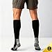 ONKE Max Full Cushion Knee High Socks for Men Work Boot Athletic Over the Calf Heavy Duty Tube Thick Durable Moisture Control(Black L)