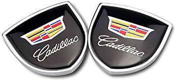 Ycsm 2 Pcs Metal Decorative Logo Shield Refit Logo Shield Car Logo Shield Badge Sticker for Cadillac（2）