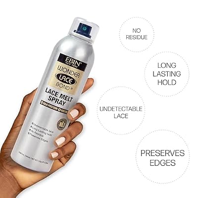EBIN NEW YORK Wonder Lace Bond Lace Melt Aerosol Spray Silk Protein + Biotin | Extra Firm Hold Wig Adhesive Spray | Moisturizing Natural Finish | 2.7 Fl Oz