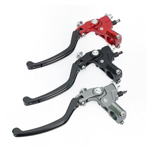 Levier d'embrayage moto d'exception et freins hydrauliques de précision rouge