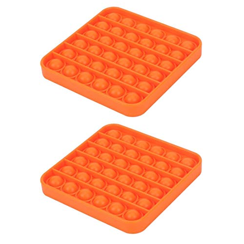 Pure Compression 2 Pack Silicone Push Pop Bubble Fidget Sensory Block Toy - Stress Reliever Extrusion Bubble Popping Game Educational STEM Playing Board - Anxiety Relief Toys for Kids Adults