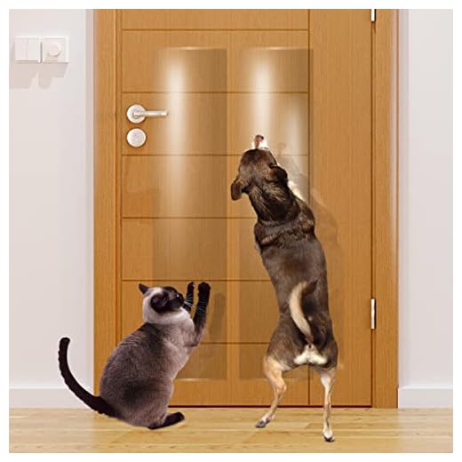 Door Scratch Protector, Protect Your Door, Furniture and Wall with Clear Premium Heavy Duty Door Cover Scratch Shield, Large Vinyl Door Guard for Dog Scratching