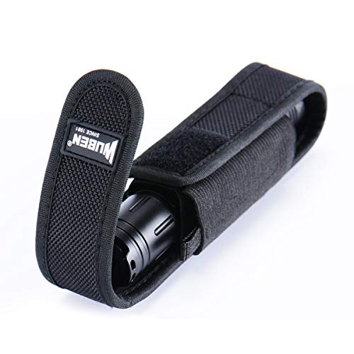 Image of WUBEN Flashlight Holster LED Tactical Flash Light Nylon Pouch Holder Belt Adjustable Heavy Duty Carry Case 5.5 inchx1.2 inch (Flashlight not Included)