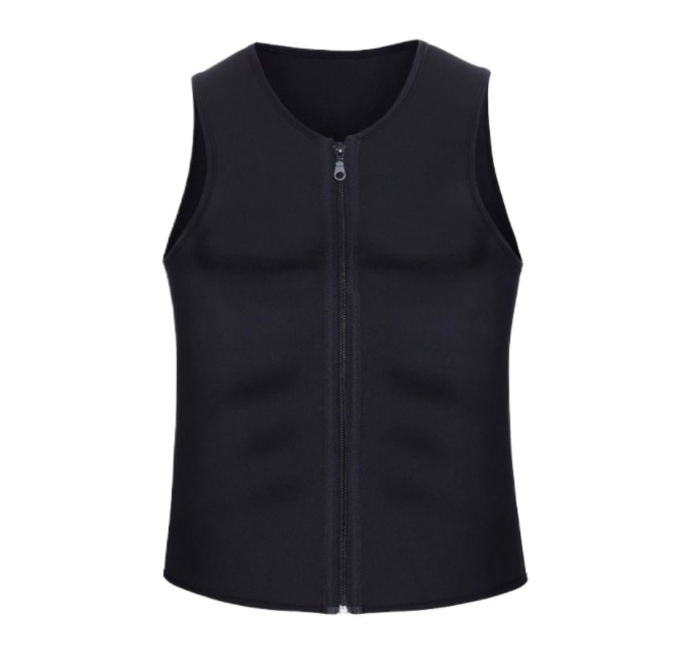 LYGXWJFC Koszulka kompresyjna z podparciem pleców Bez rękawów wyszczuplająca kamizelka neoprenowa Gorąca koszula Body Shapers Pas podtrzymujący (czarny, 4XL)