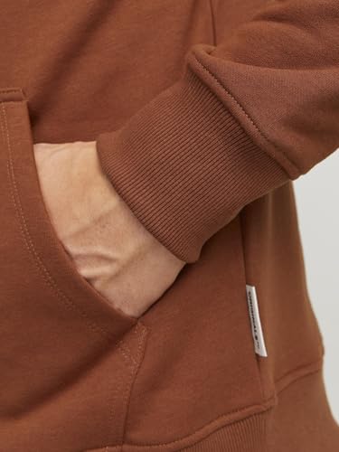 JACK & JONES Herren Kapuzenpullover Gedruckt, Brandy Brown,S – Ansicht 5