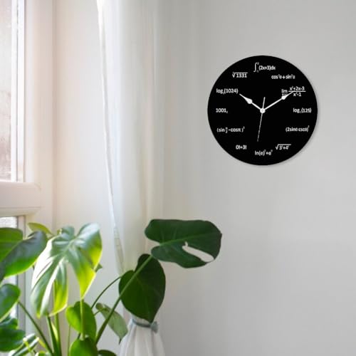 Horloge murale de classe et maison style mathématique noir - 7