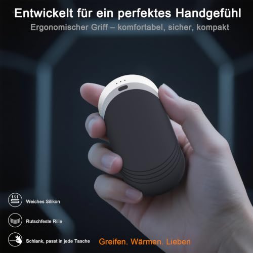 Karecel Handwärmer Elektrisch 2er-Pack mit Wärmeleit-Silikon, Rundum-Wärme – Ansicht 5