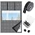 Beeveer 26 x 38 Inch Visible Thermal Window Insulation Kit for Winter Reusable Oxford Cloth Cotton Layer Thermal Window Cover for Winterizing Thicken Warm Winter Waterproof Attic Insulation Cover