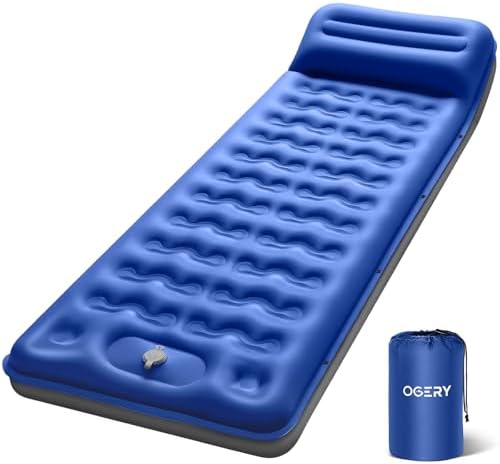 OGERY Sleeping Pad, Ultralight Inflating Camping Pad with 6" Extra-Thick