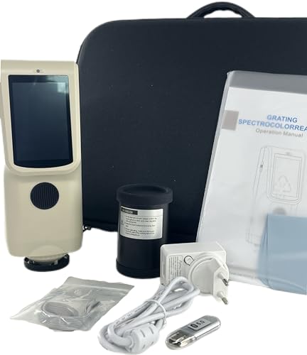 VTSYIQI Spectrophotometer Grating Spectrophotometer Color Spectrophotometer Handheld Spectrophotometer With Aperture Ø8mm Repeatability 0.04 Interstage Variation 0.35 USB D/8 SCI 10000 Samples Storage