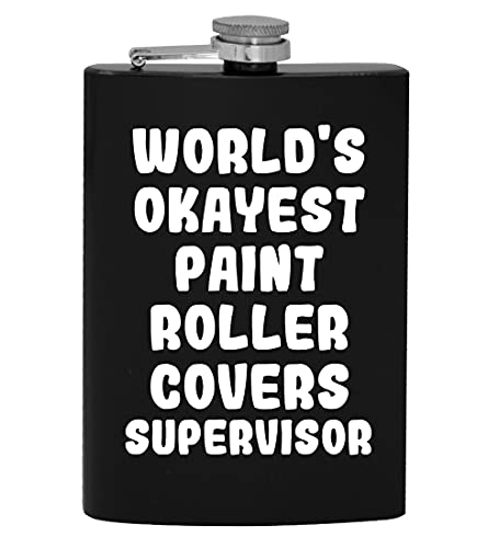 Knick Knack Gifts Paint Roller Supervisor Hip Flask #TOP23