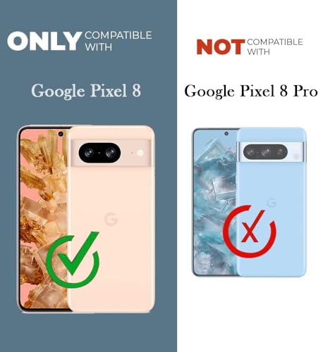 Image of Jkobi Back Case Cover for Google Pixel 8 (Polycarbonate Clear Panel with Shockproof | Professional Black)