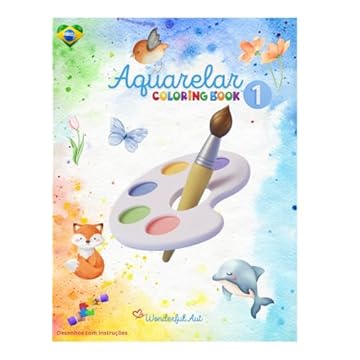 Capa do livro Coloring Book: Aquarelar Parte 1 (Portuguese Edition)