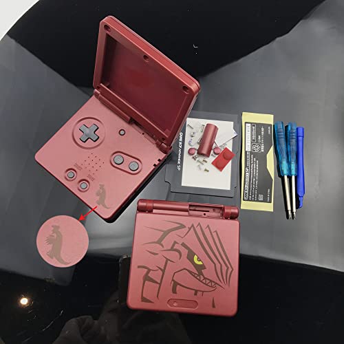Limited Edition Replacement Housing Shell for GBA SP Gameboy Advance SP Housing Case Cover Screws (Red ) image 3