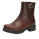 Alegria Womens Shera Chestnut Leather Mid Calf High Ankle Boots 7-7.5 M US