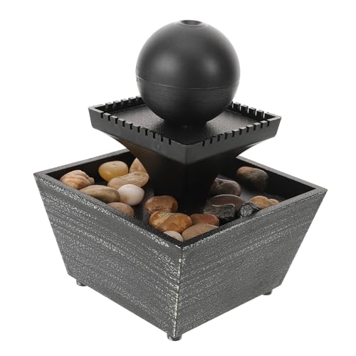 HOLIDYOYO Fontaine De Bureau Décorative Style Chinois Petite Fontaine De Relaxation pour Intérieur Décoration De Table De Batterie Ambiance Apaisante