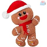 Glow Guards 9'' Santa Claus Gingerbread Man Christmas Ginger Holiday Plush Stuffed Animal Gingerbread Man, 2025 First Christmas Plush for Kids & Adults