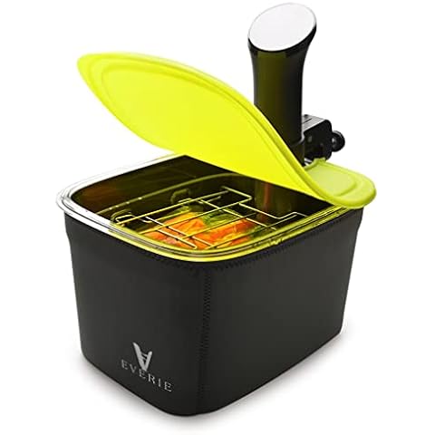 EVERIE Versatile 12-Quart Sous Vide Container with Built-in Rack and Collapsible Silicone Lid and Container Sleeve Compatible with All Sous Vide Cookers, KIT-1202-TYGJ Cover