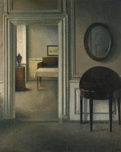 Pinturas famosas de Vilhelm Hammershoi en póster de graffiti fino para decoración de pared