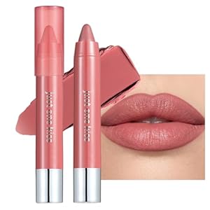 Dusty Mauve Pink Cream Lipstick Lip Crayon, Hydrating Lipstick for Women, Smooth Natural Color Tinted Lip Balm & Lip Crayon Liner in One, Buildable Color with Soft Finish, 04