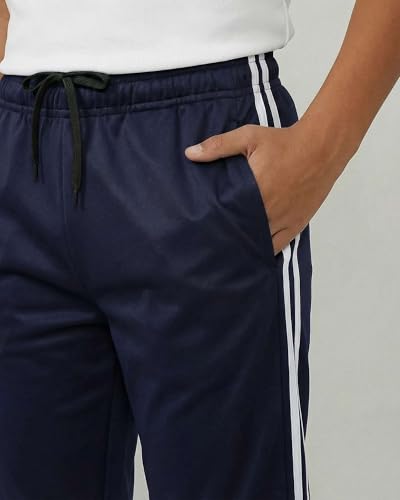 Image of Real Essentials 3 Pack: Boys' Athletic Jogger Sweatpants - Kids Teens Youth Active Sports Pants with Pockets (Sizes 5-18)