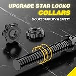 Weight Lifting Bar 57", 1" Standard Straight Barbell Bars Olympic for Home Gym Weight lifting/Strength Training/Squat/Bench Press/Deadlift/Lunges/Hip Thrusts, 2 Star Collars (480lb Weight Capacity) - Image 5