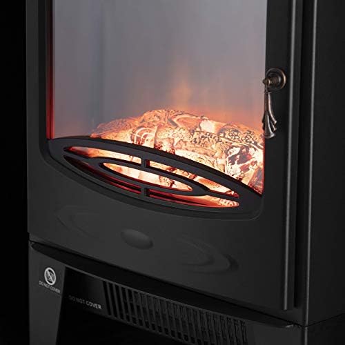Warmlite WL45045 Newcastle Electric Fireplace Suite, Adjustable Thermostat and LED Flame Effect, Traditional Stove Design, White