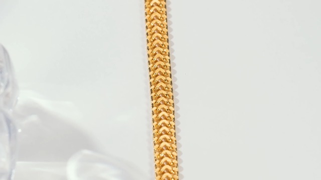 Pulsera cadena cubana de oro 14K para mujer y hombre miniatura 7