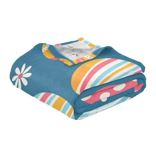 Plaid œuf de Pâques et jeté de canapé imprimé pour couverture de lit
