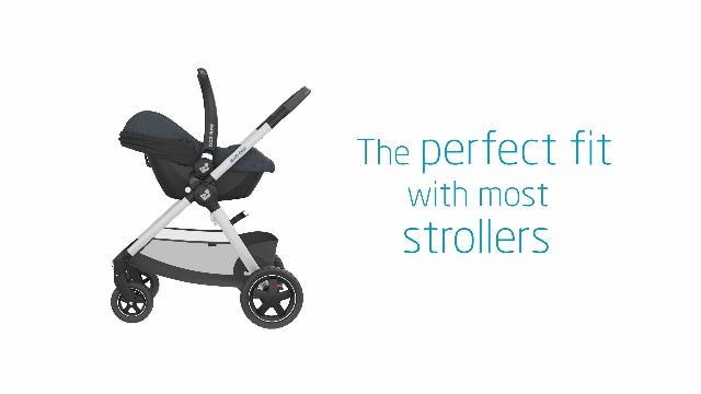Maxi-Cosi CabrioFix i-Size, Baby Car Seat, 0–12 Months, Max. 12kg, Lightweight Car Seat Newborn (3.2kg), Large Sun Canopy, Extra Padded Seat, Fits Most Maxi-Cosi Pushchairs, Essential Black Baby Products