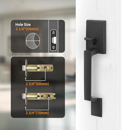 Aqara Front Door Handleset, Single Cylinder Exterior Door Entry Handle with Door Lever, Reversible for Right and Left Handed Sided Doors, Non-Locking, Ideal for Modern Doors and Aqara Smart Locks by Aqara - Image 4