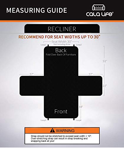 Cala Recliner Slipcovers, Recliner Chair Cover,Reversible Couch Slipcover Furniture Protector,Cover Perfect For Pets And Kids,Machine Washable(Recliner:chocolate/Camel) #TOP6