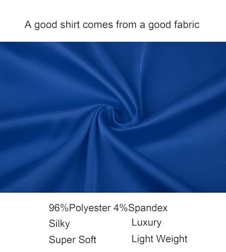 Alex Vando Mens Luxury Satin Dress Shirt Long Sleeve Silk Shiny Sateen Party Shirt
