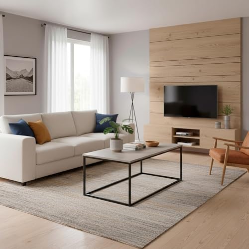 AKTIVE Max Home 18514 Side Table 90 x 48 x 40 cm, Maximum Weight Capacity 20 kg, Cement Effect, Coffee Tables, for Living Room, Dining Room, Office – Image 3