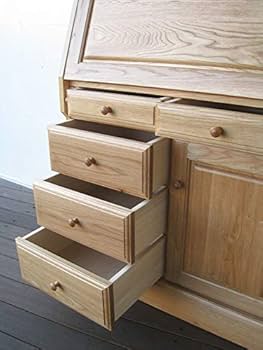 木製ライティングビューロー 引き出し付き Amazon.co.jp: ウッドギャラリー樹 ライティングビューロー80