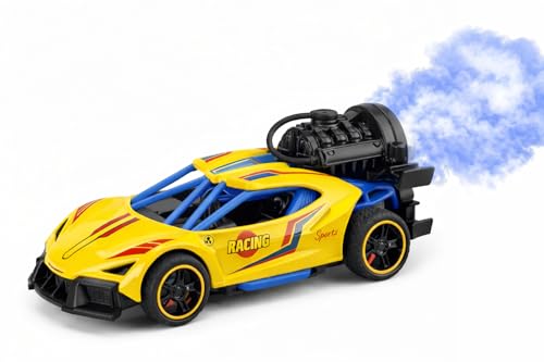 Image of PRIME DEALS Exclusive Alloy Metal Die-Cast Street Racing Car 1:36 Model Car with Mist Smoke Spray Pull Back Die-cast Car Diecast Toy car with Light Music for Kids (Multi Color)