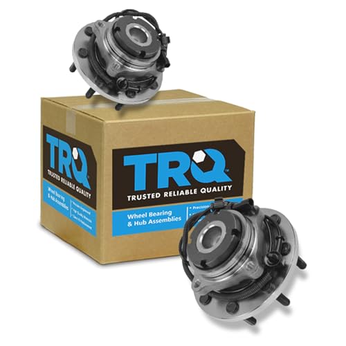 Image of TRQ Front Left and Right Wheel Bearing and Hub Assembly Set 2 Piece Compatible with 1999-2004 Ford F-250 Super Duty Rear Wheel Drive Mono Beam Axle 1999-2004 F-350 Super Duty