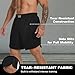 Fikazo MMA Shorts Men - No Gi BJJ Grappling Shorts for Muay Thai, Boxing, Fight，Wrestling & Combat Training(Black，L)
